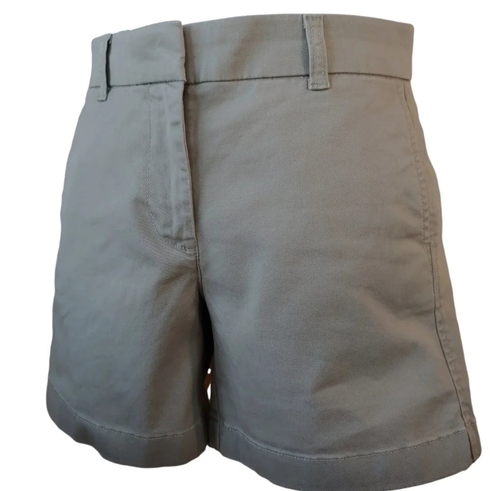 J. Crew 5" Khaki Cotton Stretch Chino Shorts in Women's Size 4 - Picture 15 of 17